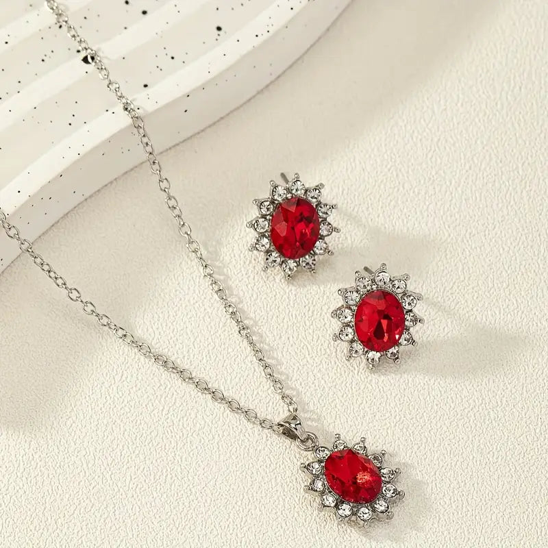 Katya Ruberyn Jewelry Set | White Gold - Eliza-Warszawa