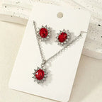 Katya Ruberyn Jewelry Set | White Gold - Eliza-Warszawa
