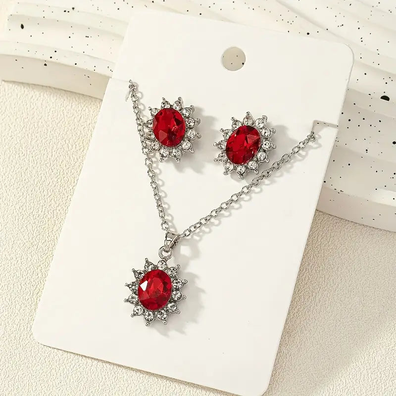Katya Ruberyn Jewelry Set | White Gold - Eliza-Warszawa