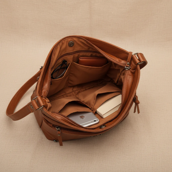 Leather Shoulder Bag - Eliza-Warszawa