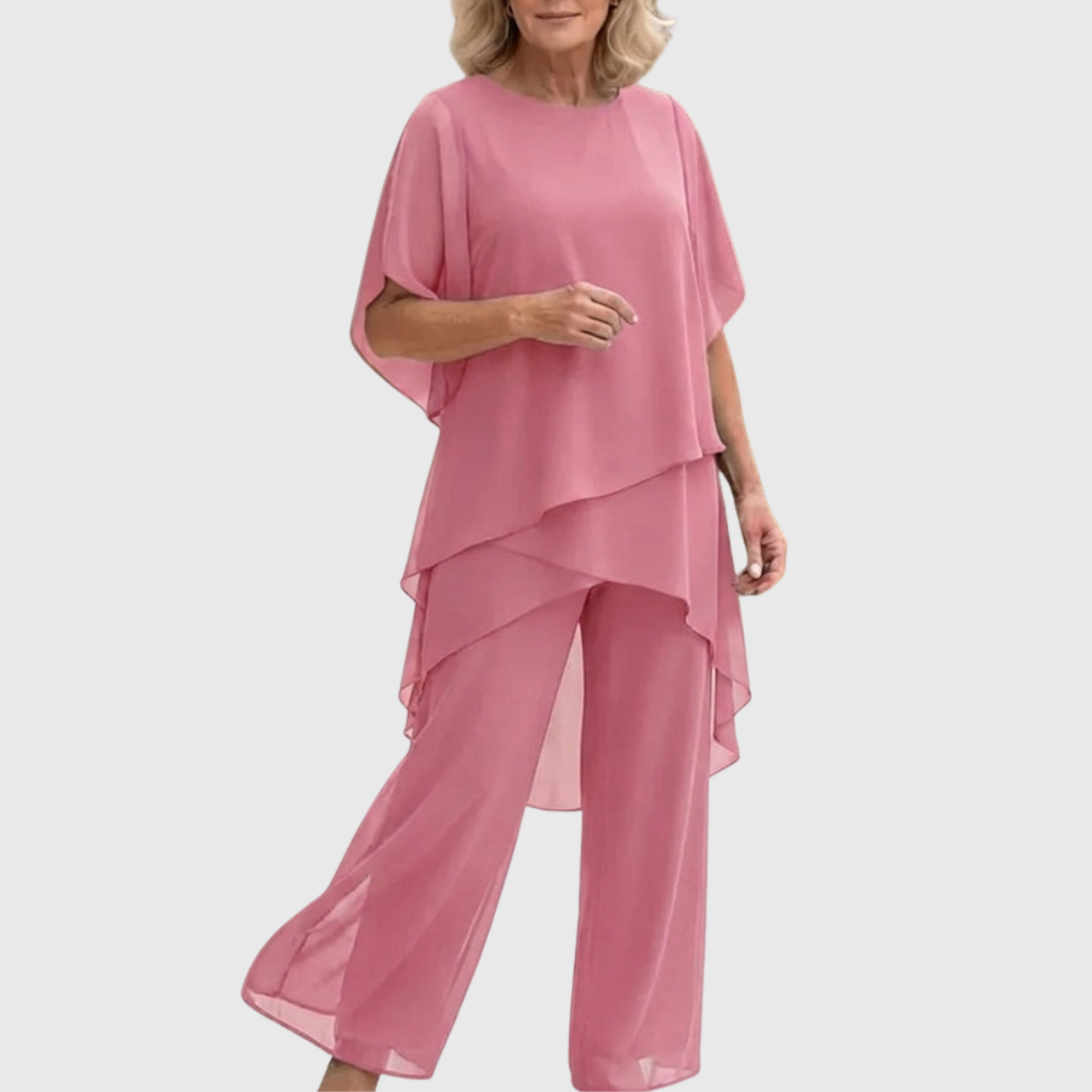 Linda | Suit with draped palazzo pants - Eliza-Warszawa