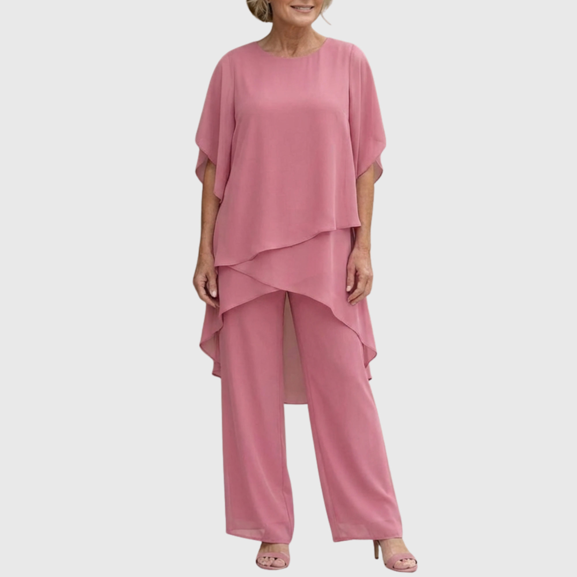 Linda | Suit with draped palazzo pants - Eliza-Warszawa