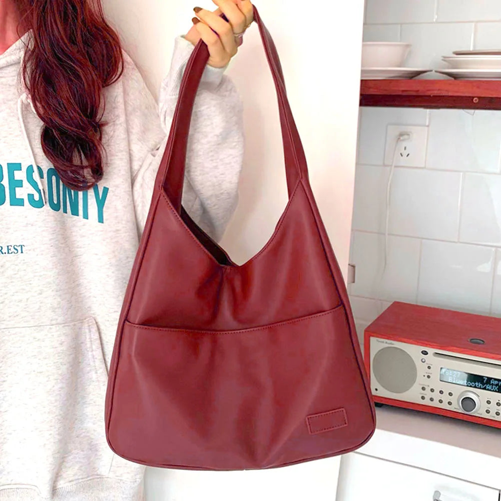 Liv™ - Casual Leather Hobo Bag - Eliza-Warszawa