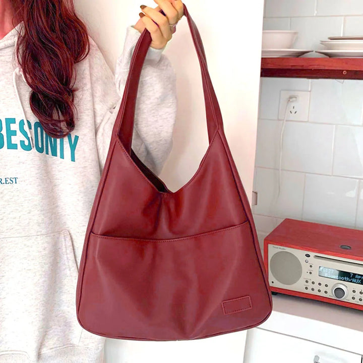 Liv™ - Casual Leather Hobo Bag - Eliza-Warszawa