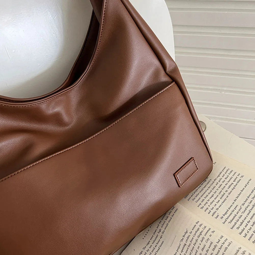 Liv™ - Casual Leather Hobo Bag - Eliza-Warszawa