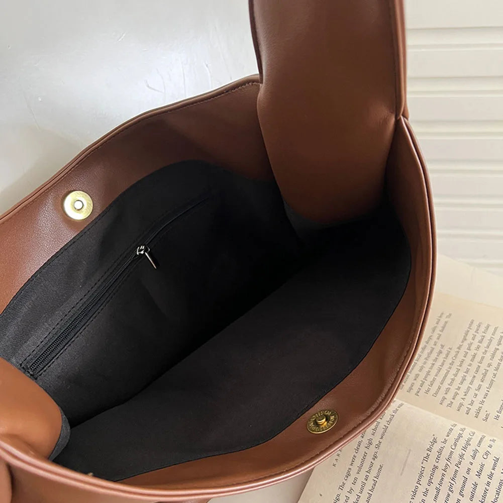 Liv™ - Casual Leather Hobo Bag - Eliza-Warszawa