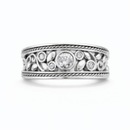 Luxury Silver Ring with Zirconia Stones