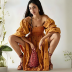 MOIRA™ - Comfy Floral Lantern Sleeve Square Neck Maxi Dress - Eliza-Warszawa