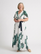 Madison - Flutter Sleeve Belted Maxi Dress - Eliza-Warszawa