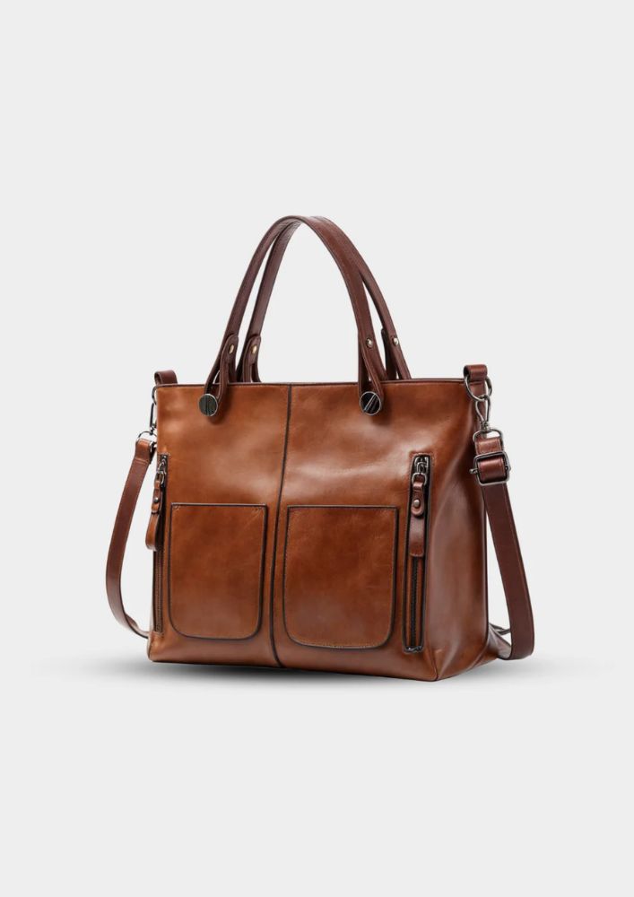 Maelis™ - Stylish Leather Shoulder Bag - Eliza-Warszawa