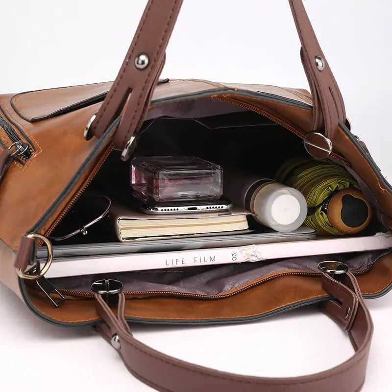 Maelis™ - Stylish Leather Shoulder Bag - Eliza-Warszawa