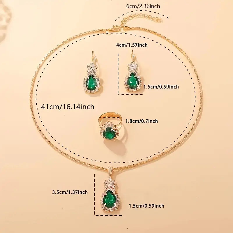 Marceline Jadehart Jewelry Set | Gold - Eliza-Warszawa
