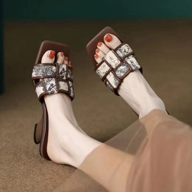 Maren Sculpted Heel Slide Sandals - Eliza-Warszawa