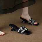 Maren Sculpted Heel Slide Sandals - Eliza-Warszawa