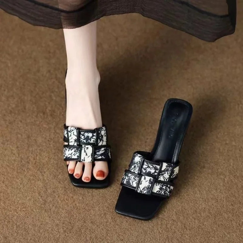 Maren Sculpted Heel Slide Sandals - Eliza-Warszawa