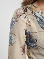 Margaret | Floral wrap maxi dress with three-quarter sleeves - Eliza-Warszawa