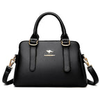 Maria™ – Burgundy Double Handle Handbag - Eliza-Warszawa