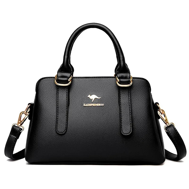 Maria™ – Burgundy Double Handle Handbag - Eliza-Warszawa