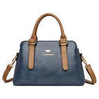 Maria™ – Burgundy Double Handle Handbag - Eliza-Warszawa