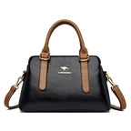 Maria™ – Burgundy Double Handle Handbag - Eliza-Warszawa
