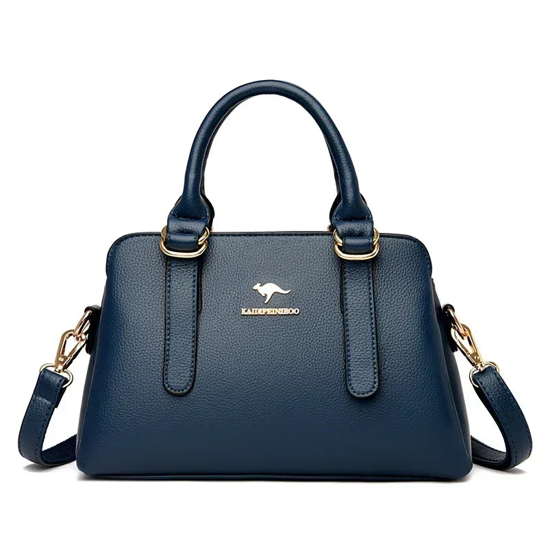 Maria™ – Burgundy Double Handle Handbag - Eliza-Warszawa