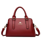 Maria™ – Burgundy Double Handle Handbag - Eliza-Warszawa