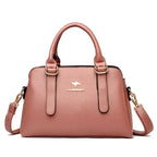 Maria™ – Burgundy Double Handle Handbag - Eliza-Warszawa