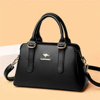 Maria™ – Burgundy Double Handle Handbag - Eliza-Warszawa