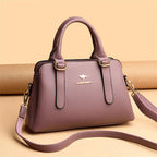 Maria™ – Burgundy Double Handle Handbag - Eliza-Warszawa