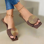 Maribel Woven Slides - Eliza-Warszawa