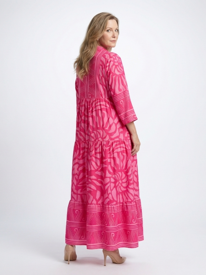 Marielle | Midi Dress with Buttons - Eliza-Warszawa