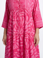 Marielle | Midi Dress with Buttons - Eliza-Warszawa