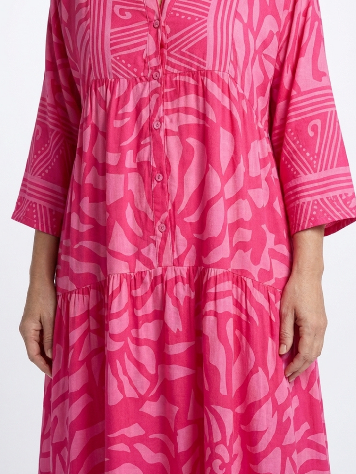 Marielle | Midi Dress with Buttons - Eliza-Warszawa