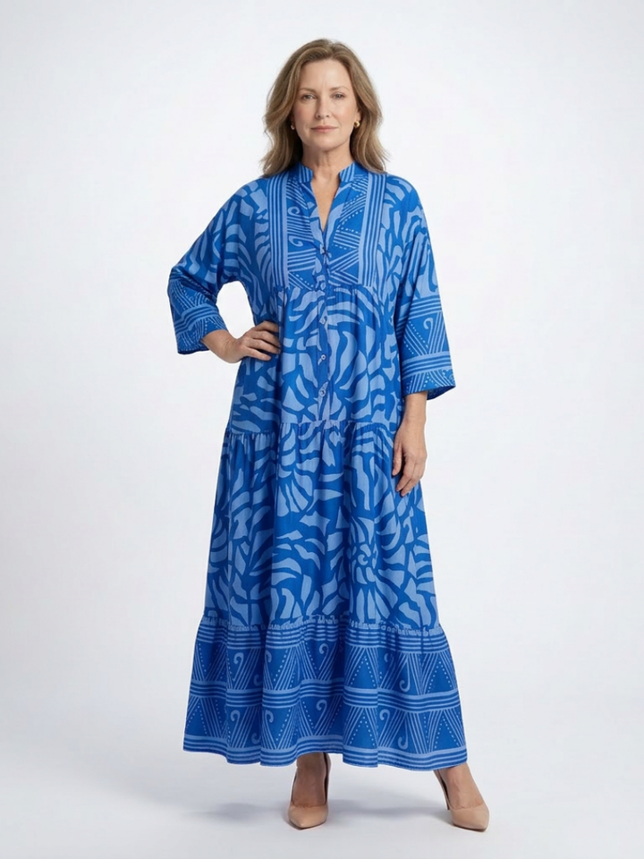 Marielle | Midi Dress with Buttons - Eliza-Warszawa