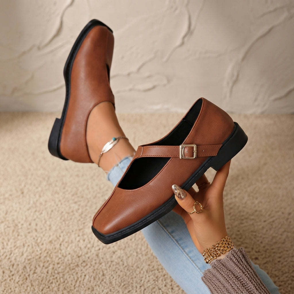 Maura Square Toe Flats - Eliza-Warszawa