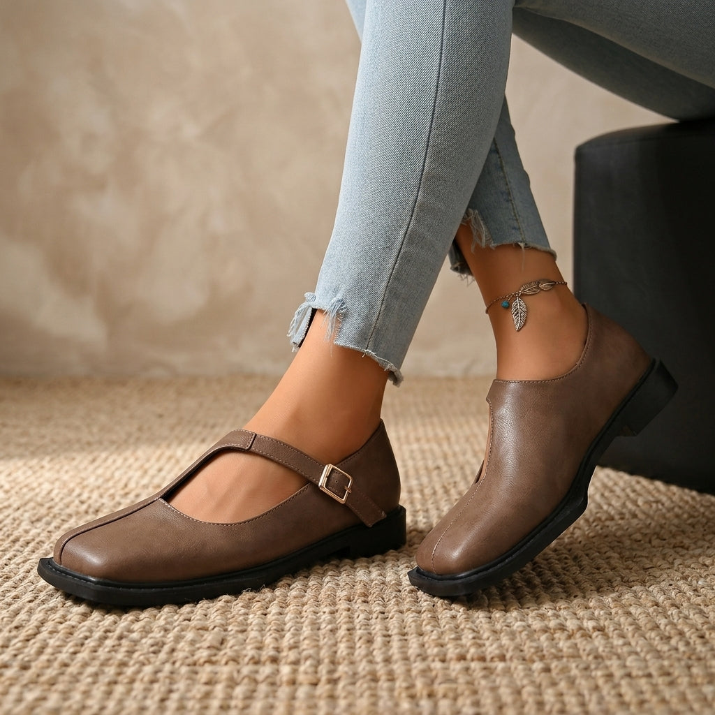 Maura Square Toe Flats - Eliza-Warszawa