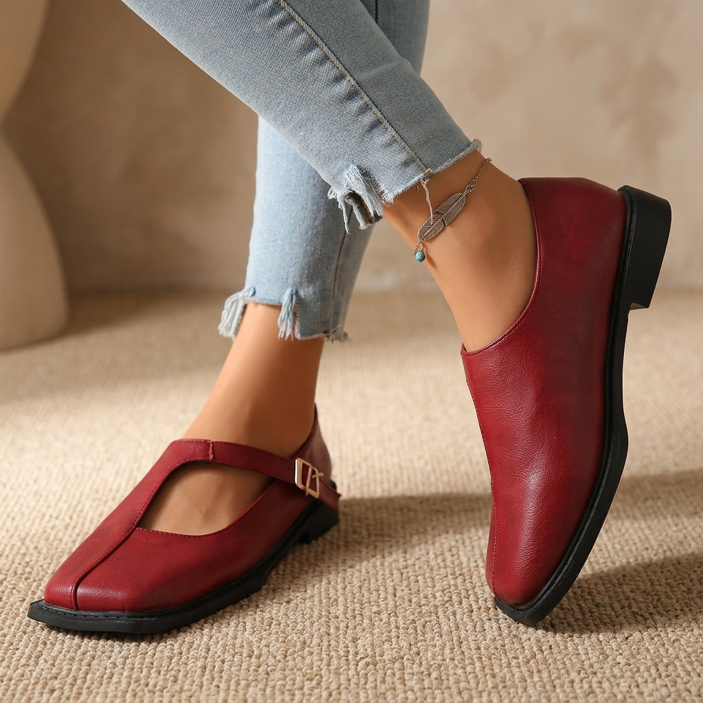 Maura Square Toe Flats - Eliza-Warszawa