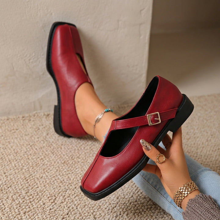 Maura Square Toe Flats - Eliza-Warszawa