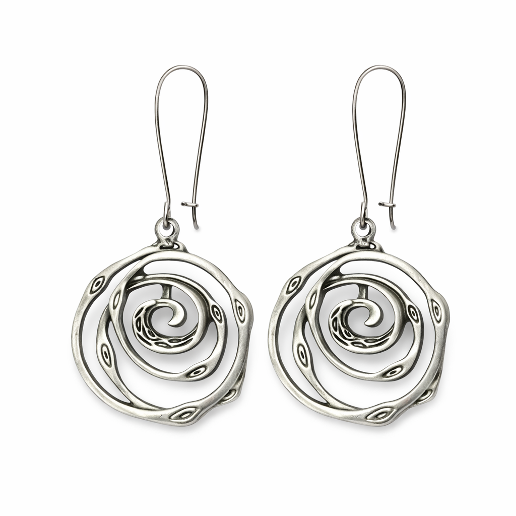 Maze Silver Earrings