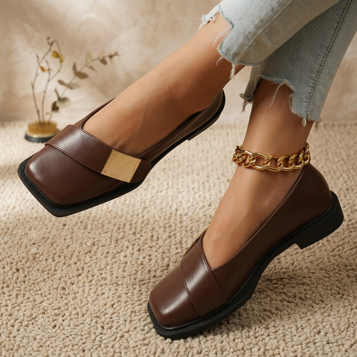 Molly Square Toe Flats - Eliza-Warszawa