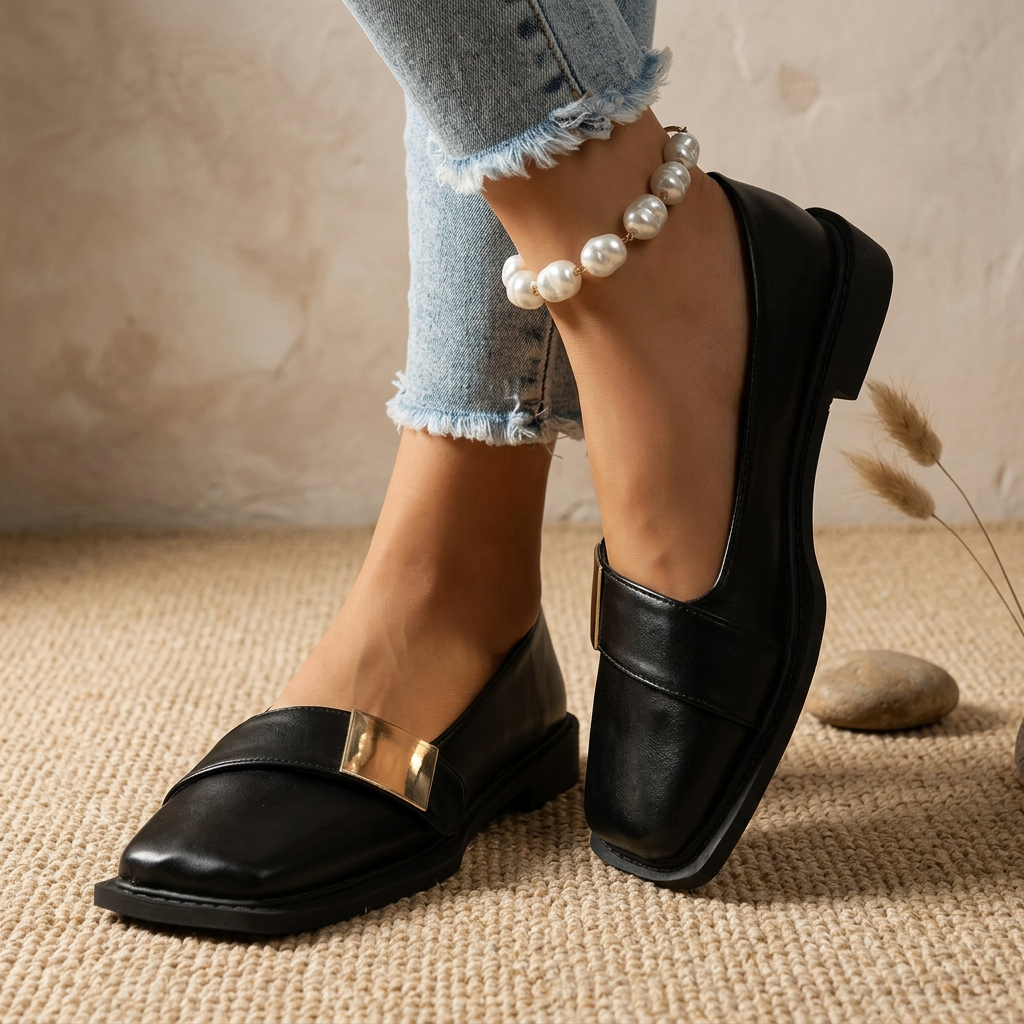 Molly Square Toe Flats - Eliza-Warszawa
