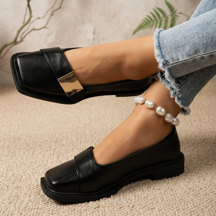 Molly Square Toe Flats - Eliza-Warszawa
