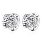 Nadine square earrings | White Gold - Eliza-Warszawa