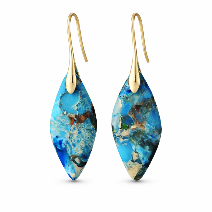 Natural Stone Teardrop Earrings