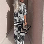 Navia™ | Relaxed V-Neck Two-Piece Set - Eliza-Warszawa