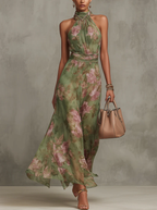 Nora | Elegant Floral Dress - Eliza-Warszawa