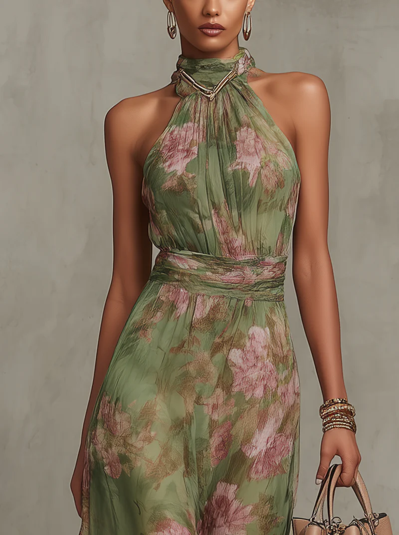 Nora | Elegant Floral Dress - Eliza-Warszawa