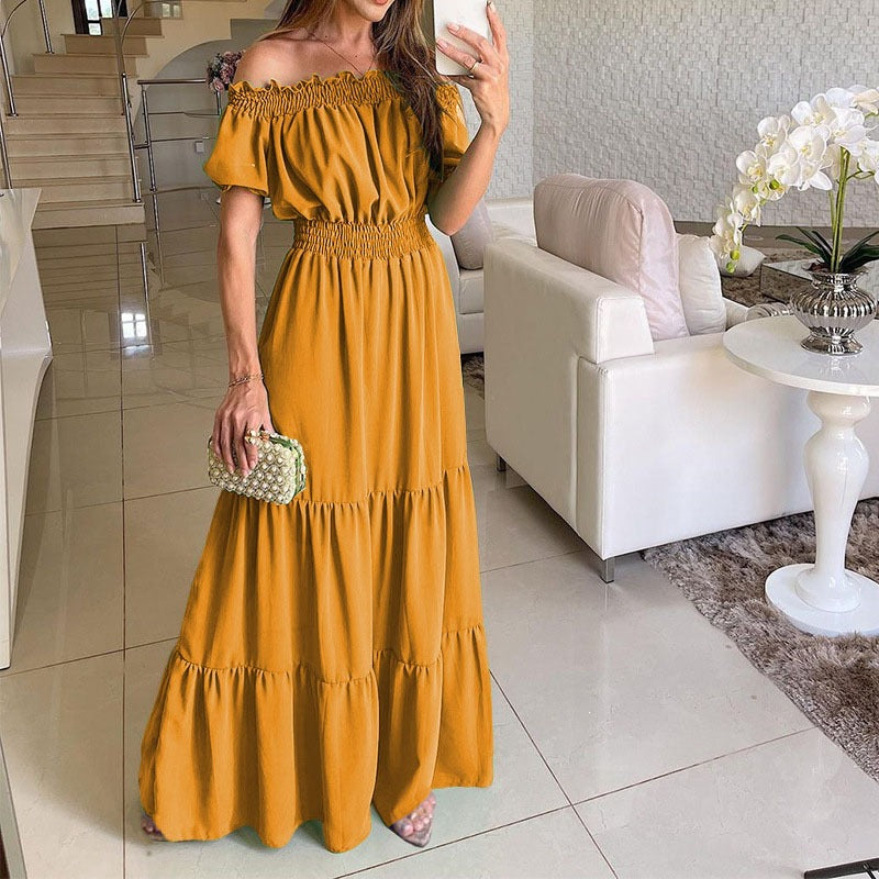 Lara™ | Off Shoulder Flowing Maxi Dress - Eliza-Warszawa
