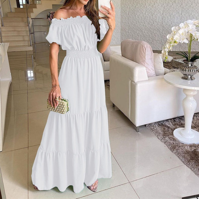 Lara™ | Off Shoulder Flowing Maxi Dress - Eliza-Warszawa