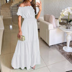 Lara™ | Off Shoulder Flowing Maxi Dress - Eliza-Warszawa